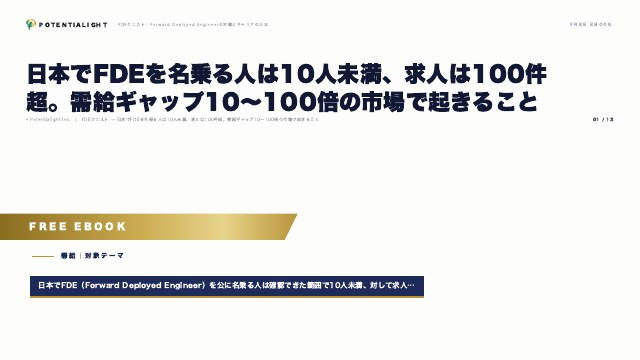 FDE需給ギャップ eBook表紙